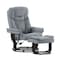 Flash Furniture Allie Recliner Chair with Ottoman Gray LeatherSoft Swivel Recliner Chair with Ottoman Footrest BT-7821-GY-GG - alternate 3